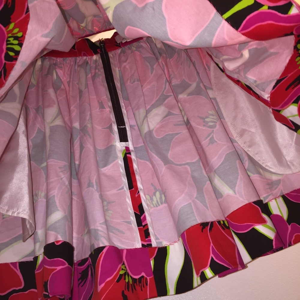 Kate Spade Coreen Cupcake Floral Red Tropical Full Skirt Rio De size 4 - Picture 4 of 12